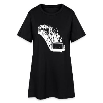 gxp life is a rollercoaster white - achterbahn w - Frauen T-Shirt-Kleid - Schwarz - Vorne
