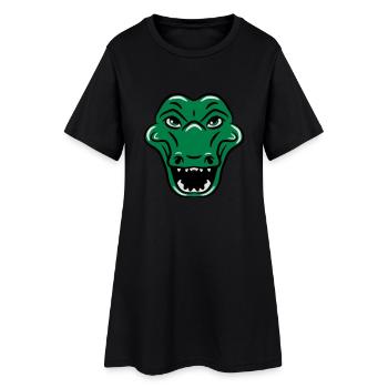 Crocodile funny goofy sweet - Women’s T-Shirt Dress - black - Front