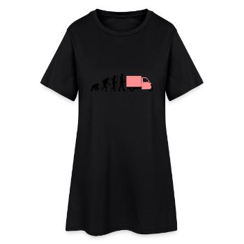 evolution_of_man_Piaggio Ape_092014_a_2c - Frauen T-Shirt-Kleid - Schwarz - Vorne