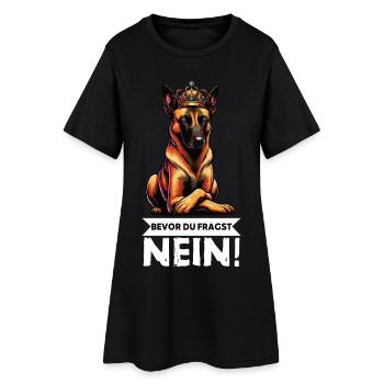 Avant que vous ne demandiez : Berger belge Malinois - Robe T-shirt Femme - noir - Devant