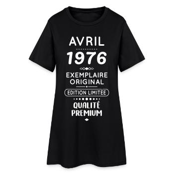 Anniversaire 50 ans - Avril 1976 Original - Robe T-shirt Femme - noir - Devant