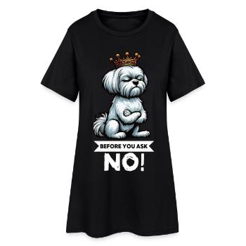 Avant de demander à Malteser Propriétaires Maltais Maltais - Robe T-shirt Femme - noir - Devant