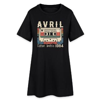 April 1984 April 1984 - Frauen T-Shirt-Kleid - Schwarz - Vorne
