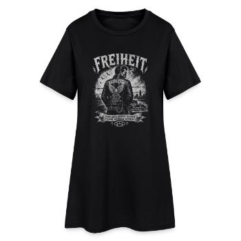 Freiheit Oldschool Outlaw Vintage Tattoo - Frauen T-Shirt-Kleid - Schwarz - Vorne