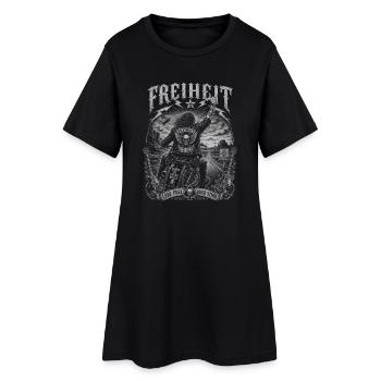 Freiheit Rocker Biker Vintage Tattoo - Frauen T-Shirt-Kleid - Schwarz - Vorne