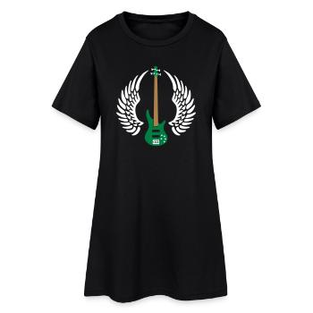 bass_guitar_072011_a_3c - Frauen T-Shirt-Kleid - Schwarz - Vorne