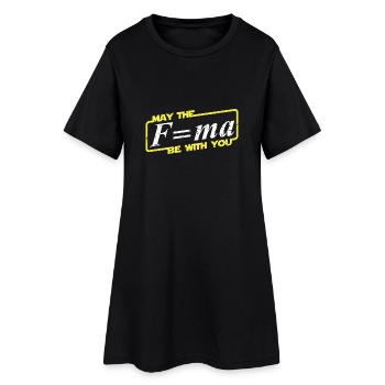 May the force be with you - Wissenschaft shirt - Frauen T-Shirt-Kleid - Schwarz - Vorne