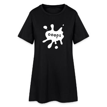Spot ooops white - Women’s T-Shirt Dress - black - Front