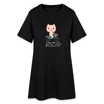 piggy - Women’s T-Shirt Dress - black - Front