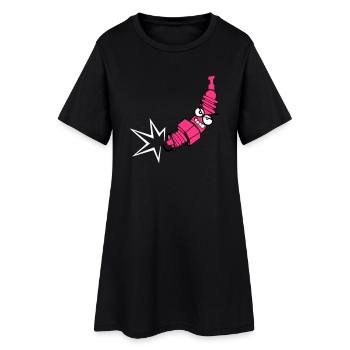 Zündkerze mit Farbänderungsfunktion - Frauen T-Shirt-Kleid - Schwarz - Vorne
