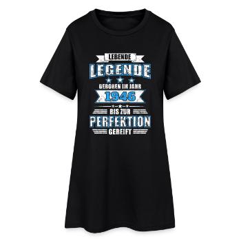 1946 - Frauen T-Shirt-Kleid - Schwarz - Vorne