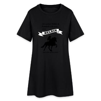 gedankenswert Islandpferd Heldin Einhorn Produkte - Frauen T-Shirt-Kleid - Schwarz - Vorne