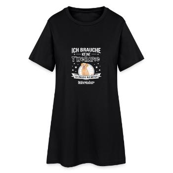 Keine Therapie ich brauche nur meinen Labrador - Frauen T-Shirt-Kleid - Schwarz - Vorne