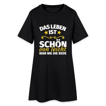 Lustiger spruch Leben Weisheit - Frauen T-Shirt-Kleid - Schwarz - Vorne