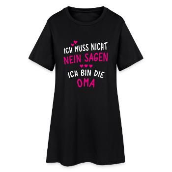 Ich bin die Oma - Frauen T-Shirt-Kleid - Schwarz - Vorne