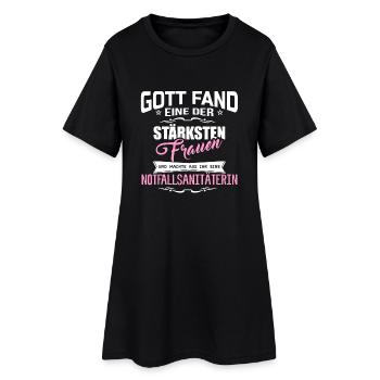 NOTFALLSANITÄTERIN - Frauen T-Shirt-Kleid - Schwarz - Vorne