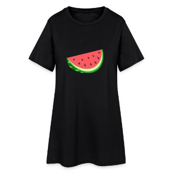 T-shirt melon d'eau - Robe T-shirt Femme - noir - Devant