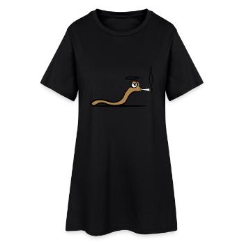Commune de ver fumée - Robe T-shirt Femme - noir - Devant