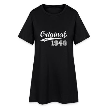 1940 - Frauen T-Shirt-Kleid - Schwarz - Vorne