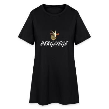 Bergziege - Frauen T-Shirt-Kleid - Schwarz - Vorne