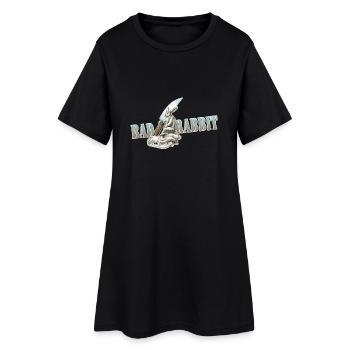 chemise couteau lièvre motif Bad Lapin Nouveau - Robe T-shirt Femme - noir - Devant