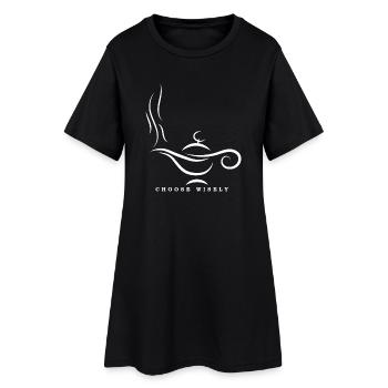 Lampe magique - Robe T-shirt Femme - noir - Devant