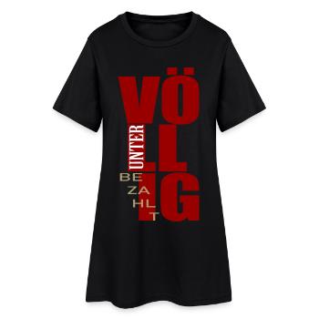 Paiement de salaire complètement sous-payé - Robe T-shirt Femme - noir - Devant