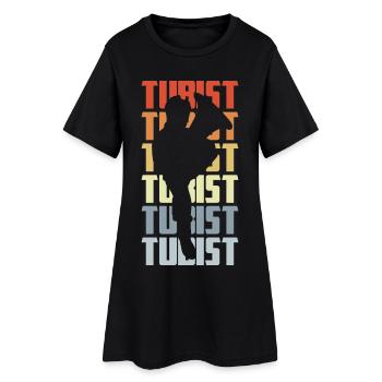 Joueurs de tuba - Robe T-shirt Femme - noir - Devant