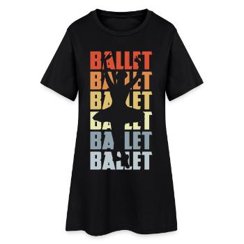 Vintage Ballet - Robe T-shirt Femme - noir - Devant