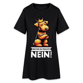 Avant que vous ne demandiez : Airedale Terrier Airedales - Robe T-shirt Femme - noir - Devant