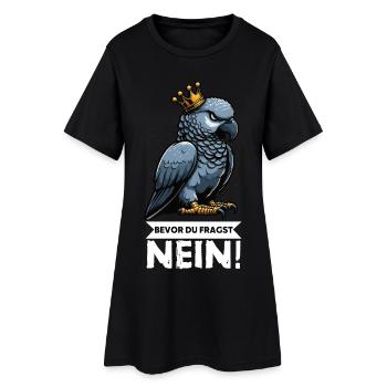 Before you ask: No African grey parrot, parrot, parrot, parrot - Women’s T-Shirt Dress - black - Front