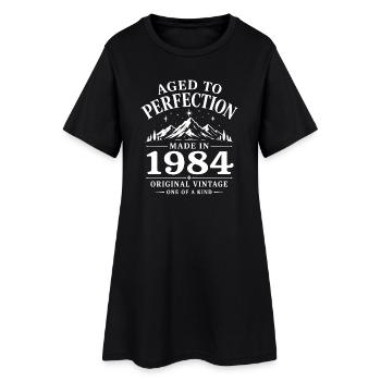 1984 Anniversaire 42 ans Retro Millésime 1984 - Robe T-shirt Femme - noir - Devant