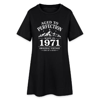 1971 Anniversaire 55 ans Retro Millésime 1971 - Robe T-shirt Femme - noir - Devant