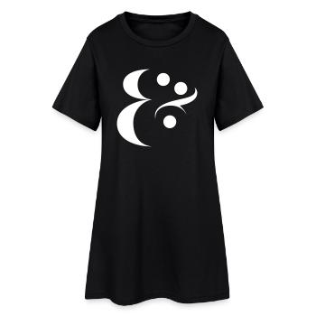 esperluette - Robe T-shirt Femme - noir - Devant