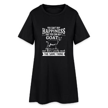 You can't buy happiness but you can buy goat - Robe T-shirt Femme - noir - Devant