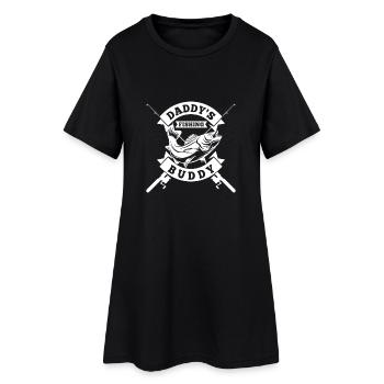Daddy's Fishing Buddy - angler and fisherman gift - Frauen T-Shirt-Kleid - Schwarz - Vorne