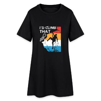 I'd climb that - hiking climbing gift - Robe T-shirt Femme - noir - Devant