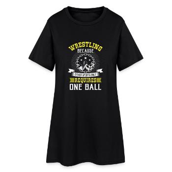 Wrestling other sports only requires one ball - Robe T-shirt Femme - noir - Devant