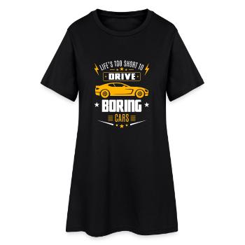 Life's too short to drive boring cars - Robe T-shirt Femme - noir - Devant