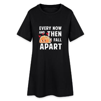 Every now and then i fall apart - taco - Robe T-shirt Femme - noir - Devant