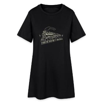 This is how i roll - railroad train - Robe T-shirt Femme - noir - Devant