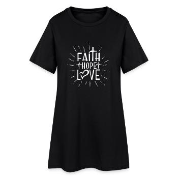 Faith Hope Love - encouraging & heartening - Robe T-shirt Femme - noir - Devant