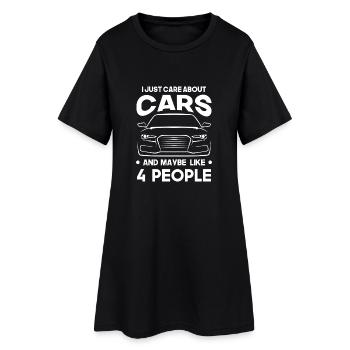 I just care about Cars and maybe like 4 People - Robe T-shirt Femme - noir - Devant