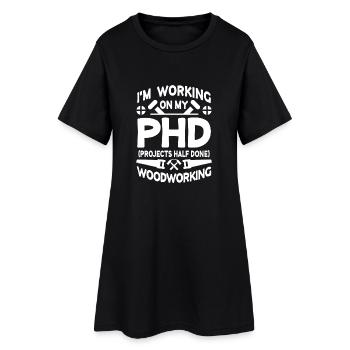 I'm working on PHD Projects half done Woodworking - Robe T-shirt Femme - noir - Devant