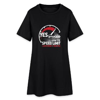 Yes Officer i saw the Speed Limit - Robe T-shirt Femme - noir - Devant