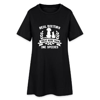Real Doctors Treat More Than One Species - Robe T-shirt Femme - noir - Devant