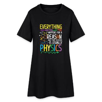 Reason is usually Physics - Robe T-shirt Femme - noir - Devant