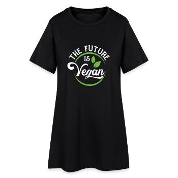 The Future is Vegan vegetarian abstaining - Robe T-shirt Femme - noir - Devant