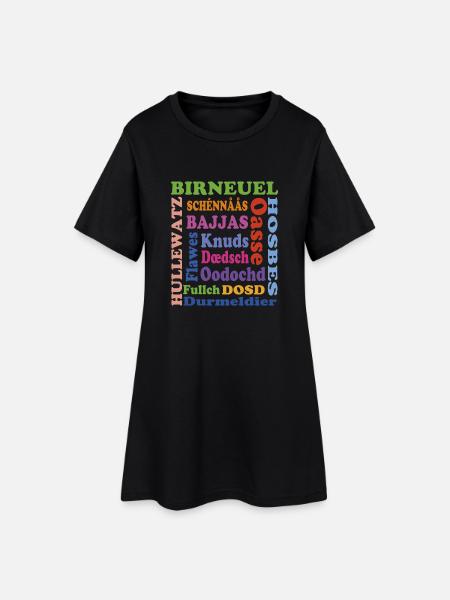 schimpf - Frauen T-Shirt-Kleid - Schwarz