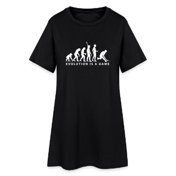 evolution_herren_hockey_b_2c - Frauen T-Shirt-Kleid - Schwarz - Vorne